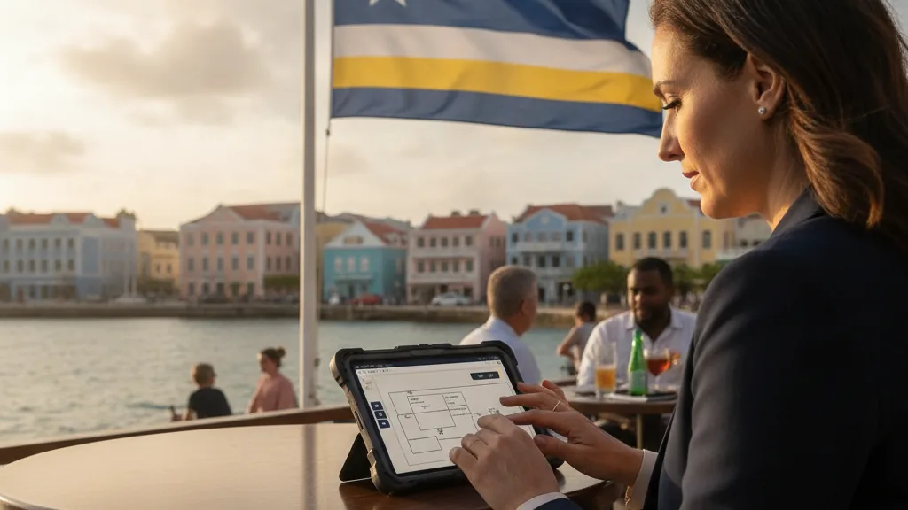 Working through the Curacao operator checklist on the waterfront