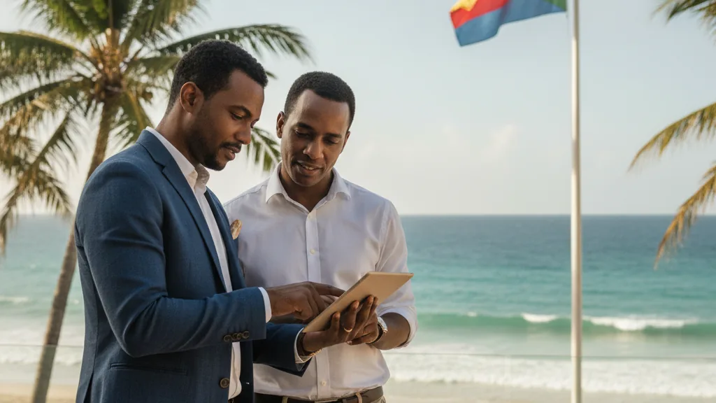 Opening an online casino in Anjouan, Comoros flag flying