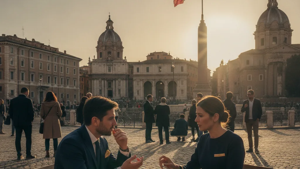 Opening an online casino in Italy, Italian flag over the city