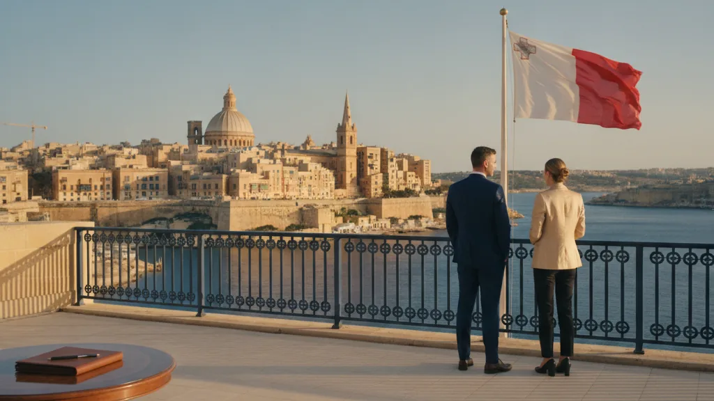 Opening an online casino in Malta, Maltese flag over Valletta harbour