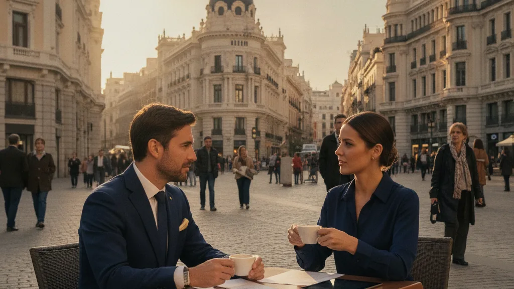 Opening an online casino in Spain, Spanish flag over Madrid