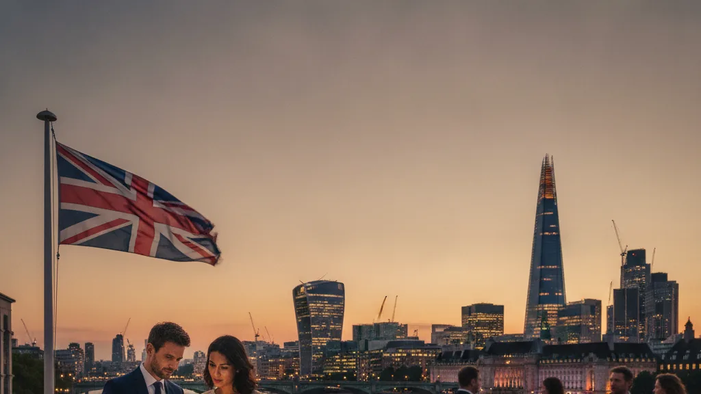 Opening an online casino in the UK, Union Jack over the London skyline