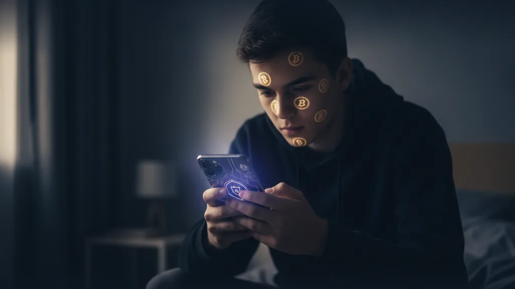 Player using a Telegram-style casino on a smartphone