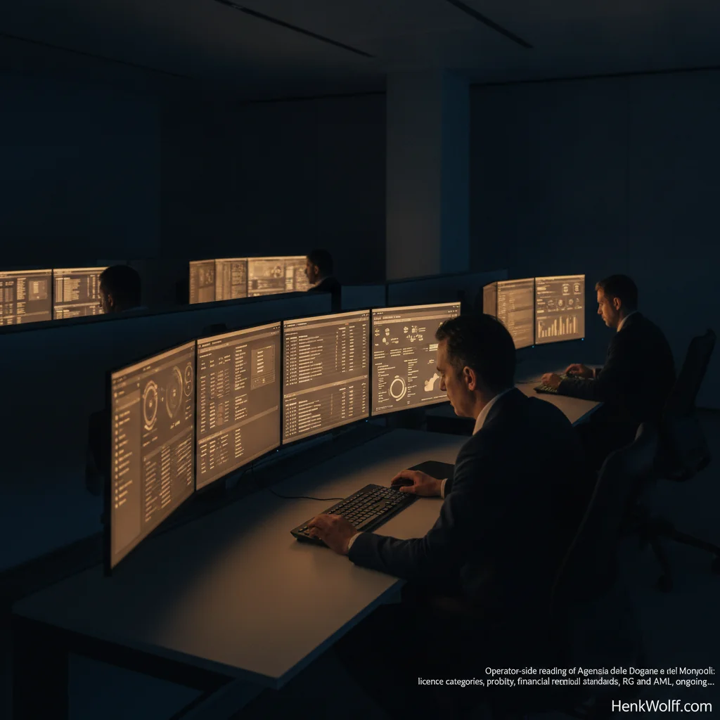 Modern Italian iGaming operations center monitoring player transactions