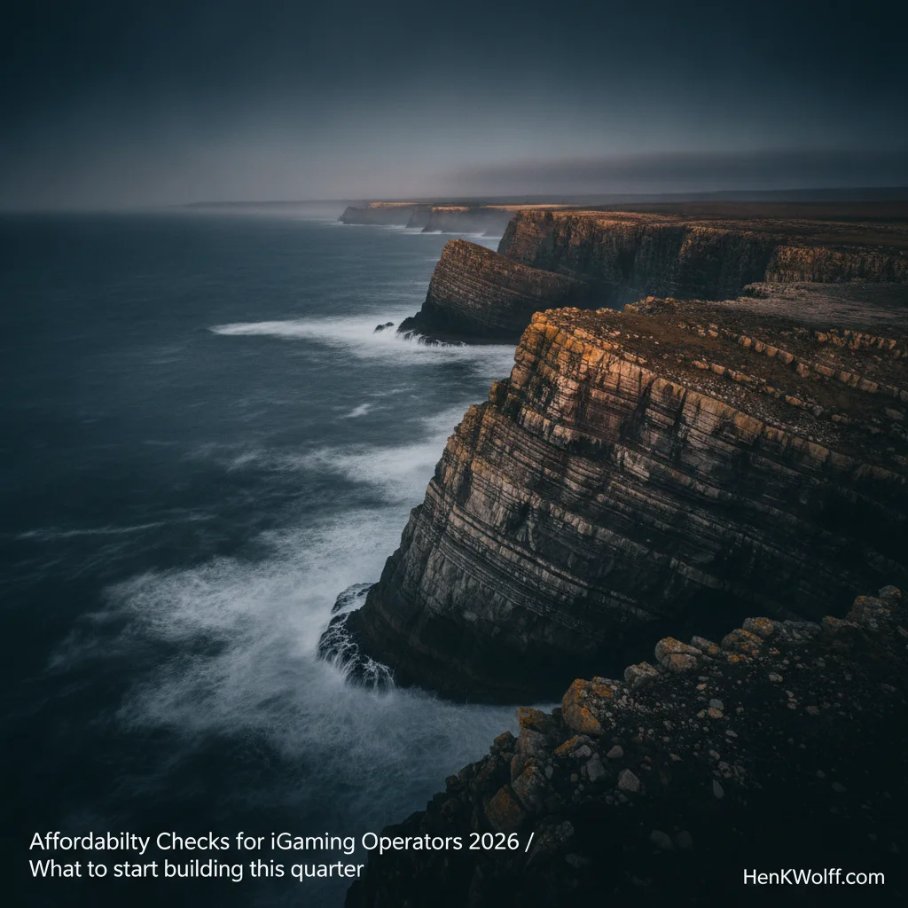 Dramatic coastline with layered cliffs at twilight