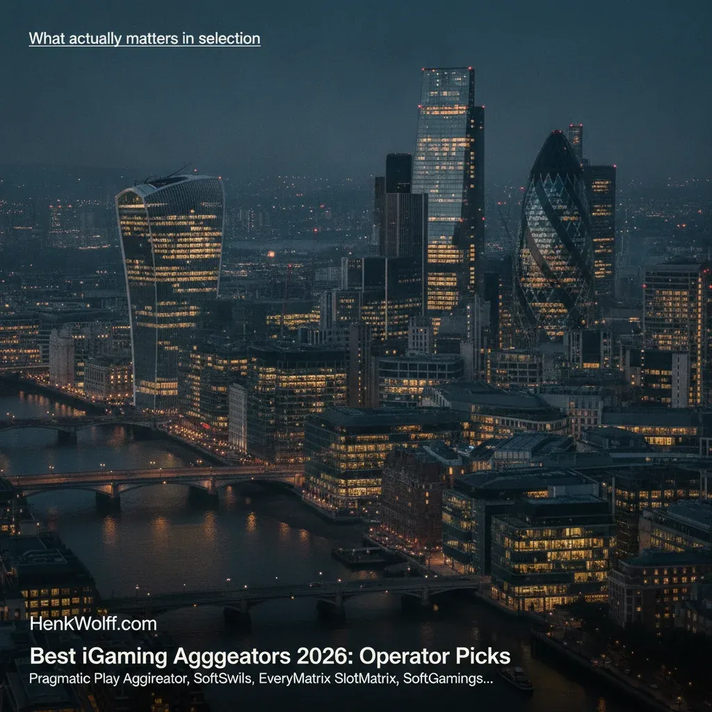 London financial district skyline at blue hour, illuminated by golden lights.