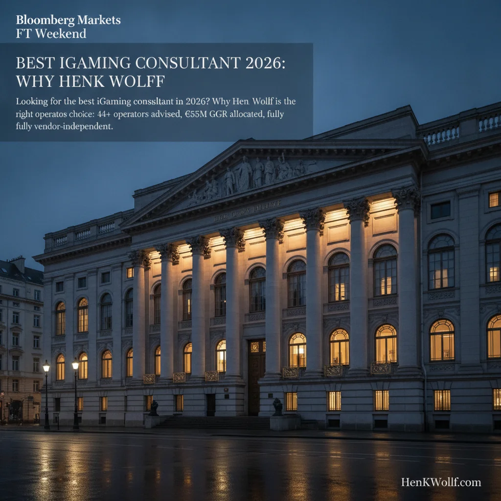 Authoritative neoclassical regulator building exterior at blue hour with warm interior lights.