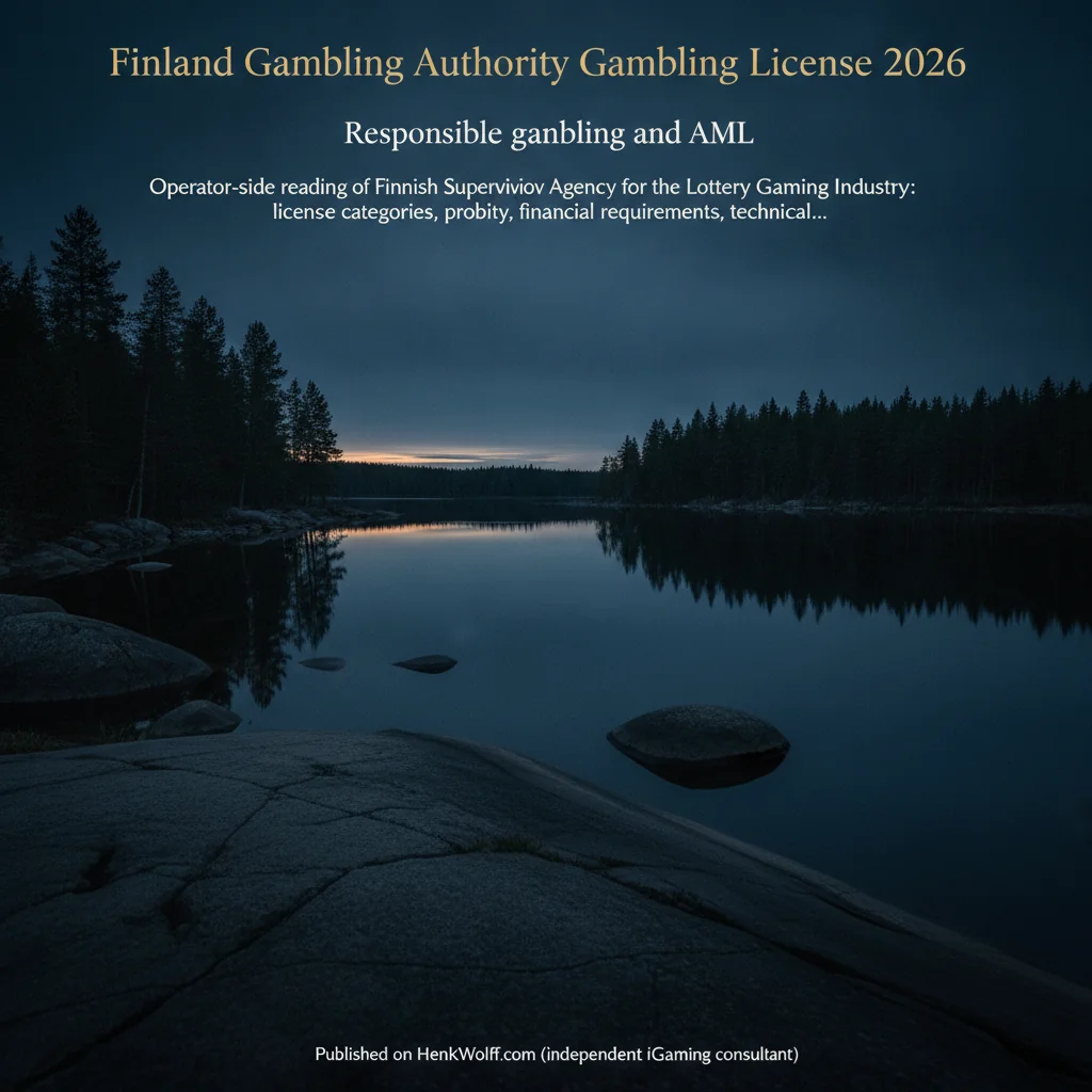 Tranquil Finnish lake and pine forest at blue hour, reflecting responsible governance.