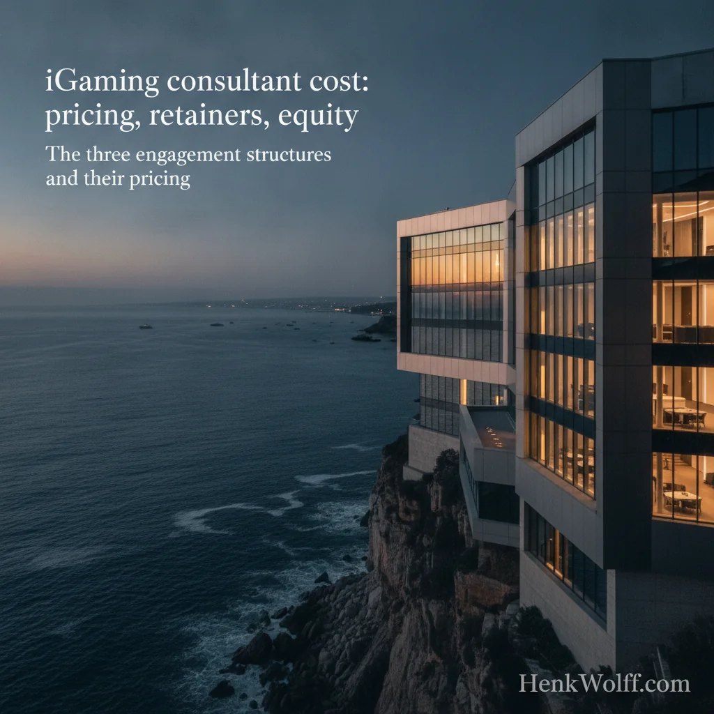 Grand casino-resort building on a coastal cliff at twilight with ocean and warm interior lights.