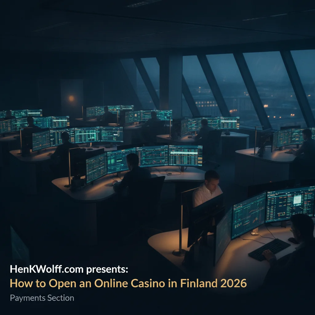 Modern financial operations centre in Helsinki displaying payment data