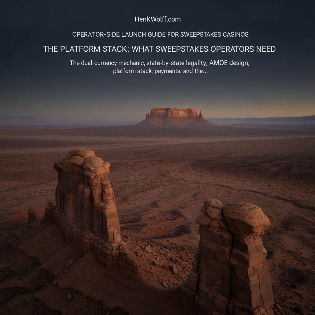 Vast American desert landscape at twilight with deep shadows and golden horizon light