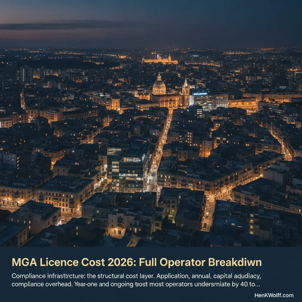Valletta, Malta cityscape at dusk, symbolizing MGA compliance infrastructure.