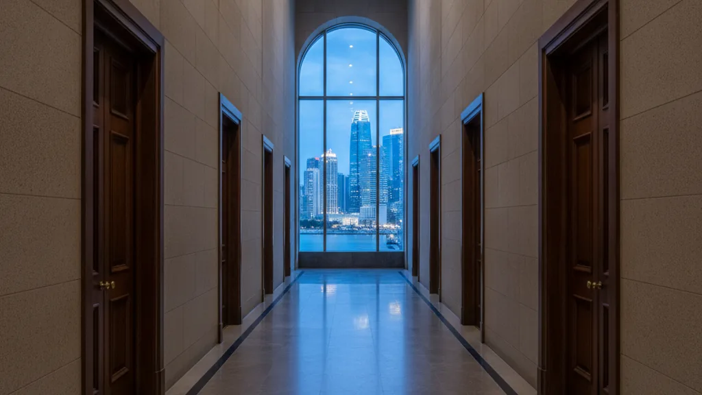 Corridor of doorways representing the application process - What sequential sequencing actually looks like