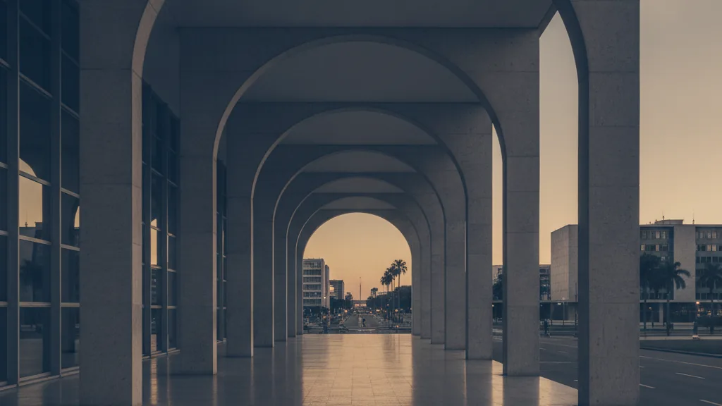 Corridor of doorways representing the application process - Timeline: application to first deposit