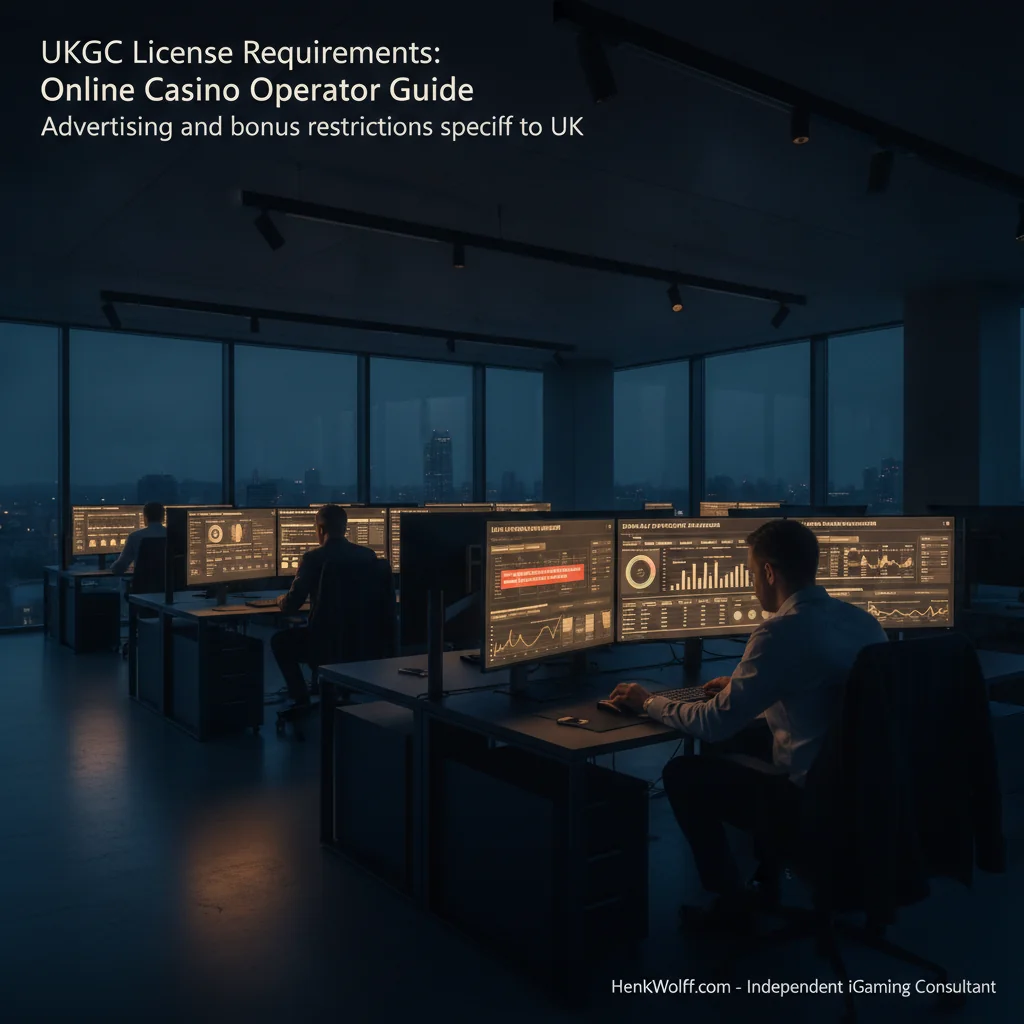 Modern iGaming operations centre with screens displaying UK advertising compliance data.