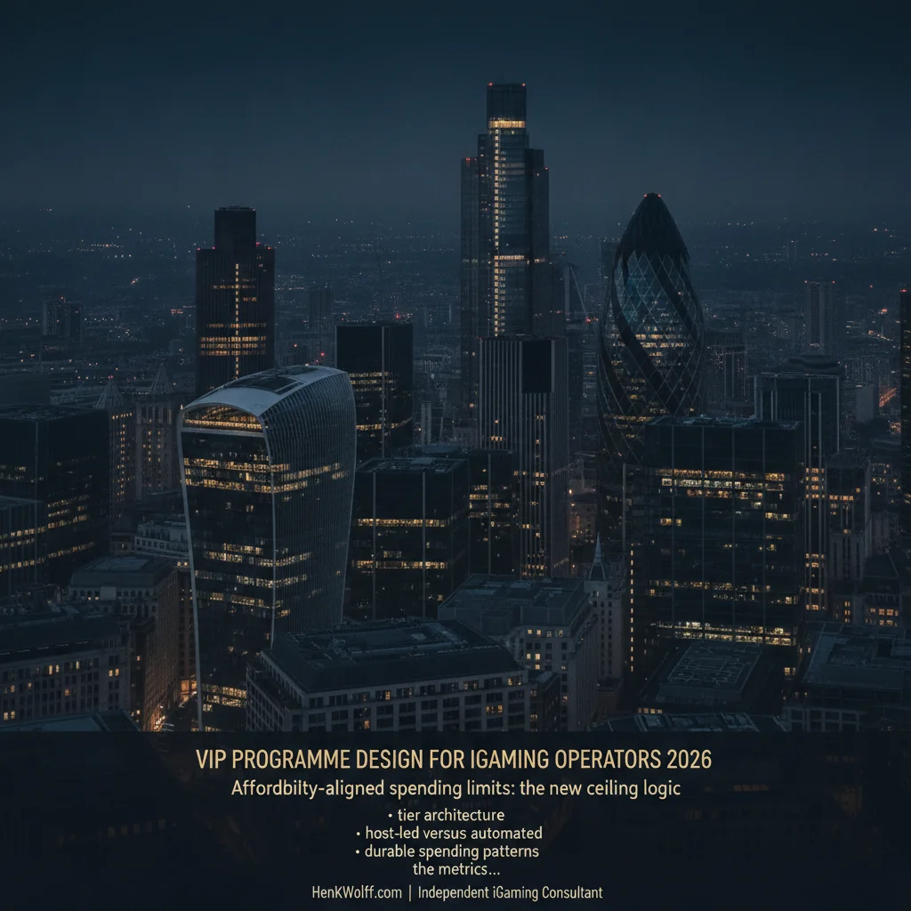 Aerial view of London's financial district at blue hour, city lights glowing against the twilight sky.