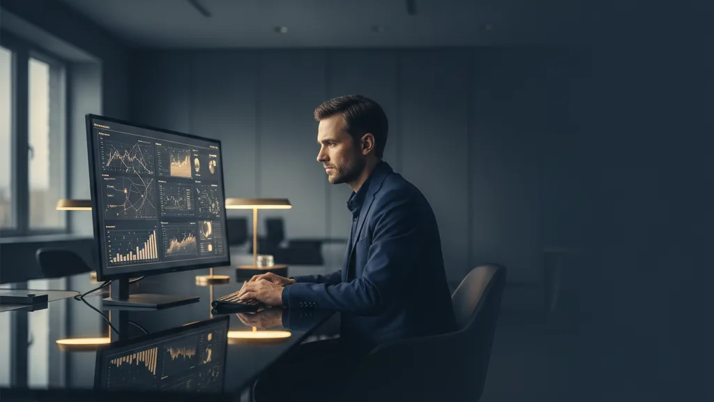 Analyst reviewing player lifecycle on screen - Host-led versus automated VIP management